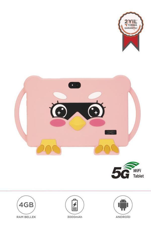 Torima T13 Pembe 4GB +128 GB Tablet Android 13 Çocuk Tableti Kılıf Hediyeli - Image 1