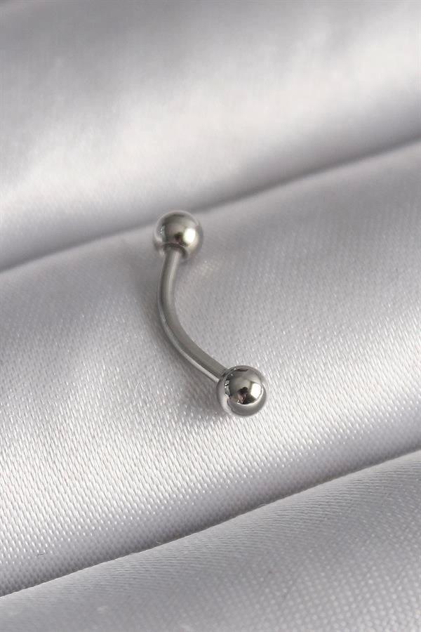 316L Çelik Gümüş Renk Topçuk Model Piercing - Image 1