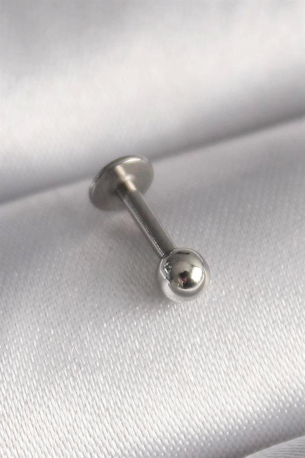 316L Çelik Gümüş Renk Topçuk Piercing - Image 1