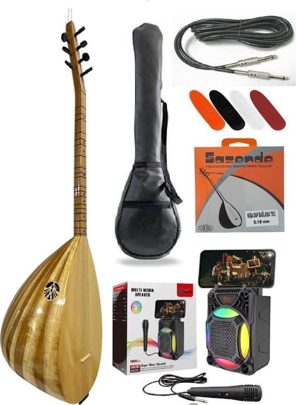 Kısa Sap Bağlama Saz Seti Üst Kalite Jak Girişli  - Image 1