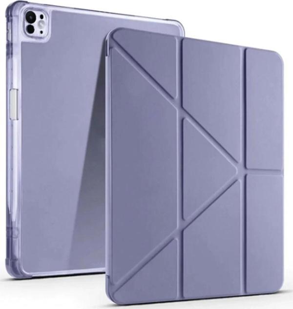 iPad Pro 13 (2024) Kılıf Kalemlikli Mars Tablet Kılıfı - Lila - Image 1