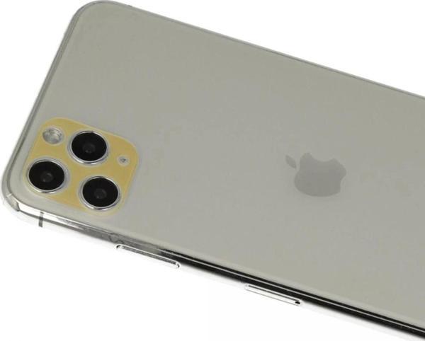 iPhone 11 Pro Max Rainbow Kamera Lens Koruma Cam - Gold - Image 1