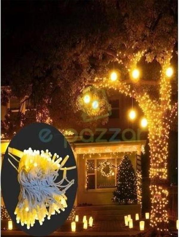 10m 100 Led Ip65 Dış Mekan Led Işık Beyaz Kablo - Image 1
