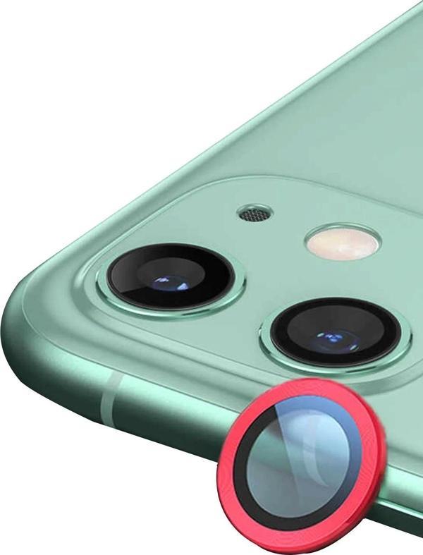 iPhone 12 Raze Metal Kamera Lens - Kırmızı - Image 1
