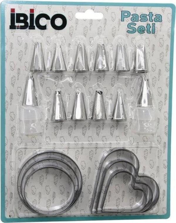 20pcs Pasta Süsleme Uç Seti= 12-metal Kurabiye Kalıp Metal=3-kalp - 3-yuvarlak 2-uç Tutucu Pls.adapt - Image 1