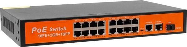 300w 10/100/1000 Mbps 16+3+sfp 16 Port Poe Ethernet Gıgabıt Swıtch - Image 1