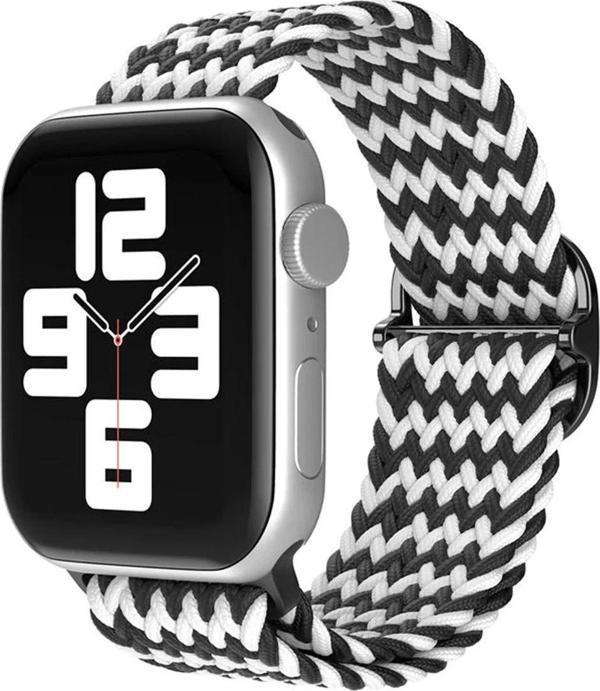 Apple Watch 38mm Star Kordon - Zigzag Siyah-Beyaz - Image 1
