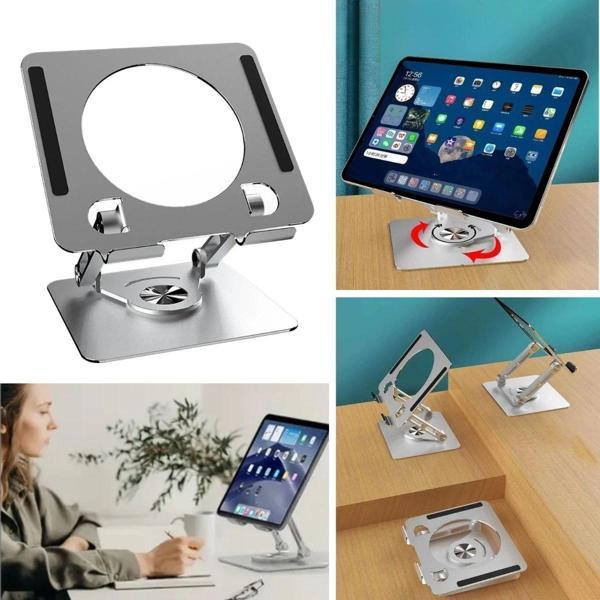 360 Derece Dönebilen Yükseltilmiş Masaüstü Ayarlanabilir  Metal Tablet Standı - Image 1