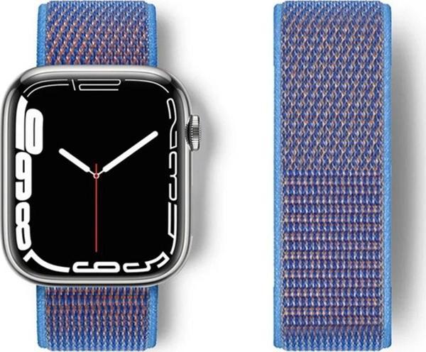 Apple Watch 42mm Hasırlı Cırtcırtlı Kordon - Mor - Image 1