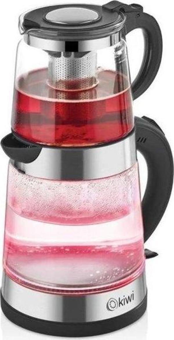Kiwi KTM 2908 Exclusive 2200 W Cam Işıklı Çay Makinesi - Image 1