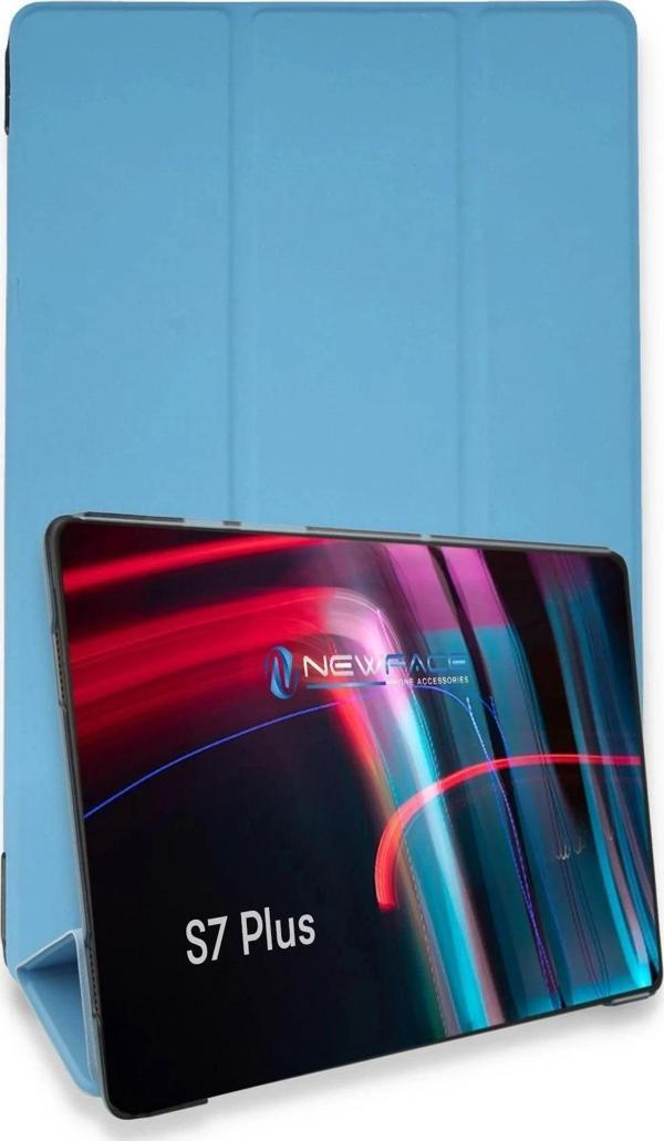 Samsung Galaxy T970 Tab S7 Plus 12.4 Kılıf Tablet Smart Kılıf - Mavi - Image 1