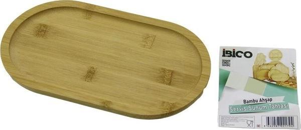 Oval Ahşap Bambu Servis Sunum Tepsi - Tahtası Mini Tepsi 25 X 14 X 1.4cm - Image 1