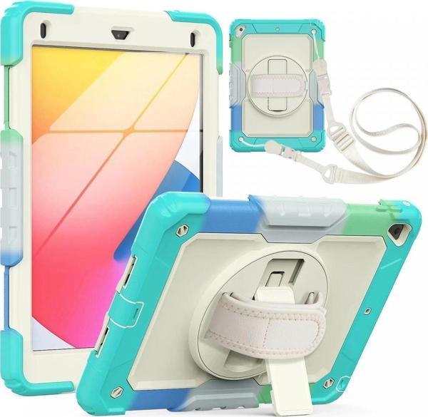 iPad 5 Air 9.7 Kılıf Tablet Rainbow Kapak - Turkuaz - Image 1