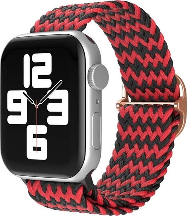Apple Watch 42mm Star Kordon - Zigzag Kırmızı-Siyah - Image 1