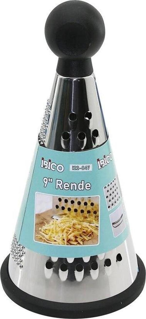 9 İnç - Huni Model   Plastik Topuz Başlı  Metal Rende  Silikon Tabanlı - Image 1