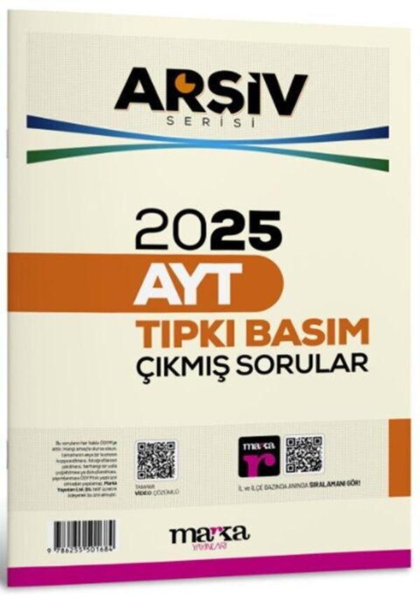 Marka Yayınları 2025 AYT Arşiv Serisi Çıkmış Sorular - Marka Yayınları - Image 1