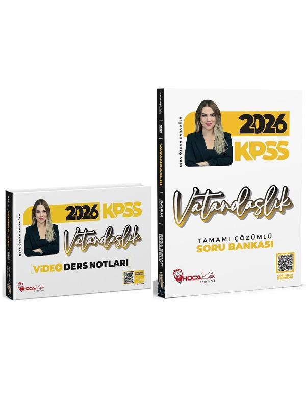 Hoca Kafası 2026 KPSS Vatandaşlık Video Ders Notları + Soru Bankası 2 li Set - Hoca Kafası Yayınları - Image 1