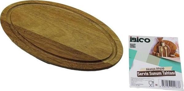 Akasya Oval Ahşap Servis Sunum Tepsi - Tahtası  Mini Tepsi   25 X 14 X 1.4cm - Image 1