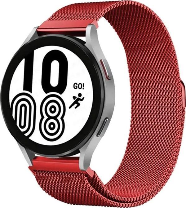 Samsung Galaxy Watch 4 Metal Mıknatıslı Kordon - Kırmızı - Image 1