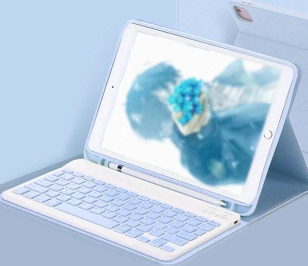 Samsung Galaxy X200 Tab A8 10.5 Kılıf KC01 Smart Klavyeli Tablet Kılıfı - Mavi - Image 1
