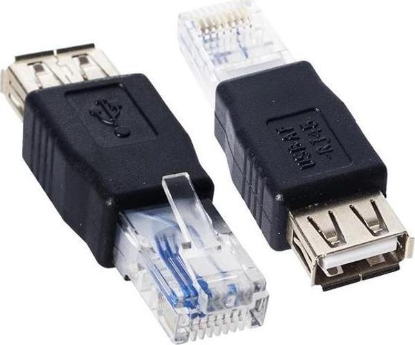 Rj 45 Erkek Usb A Dişi Ethernet Çevirici Jack Fiş - Image 1