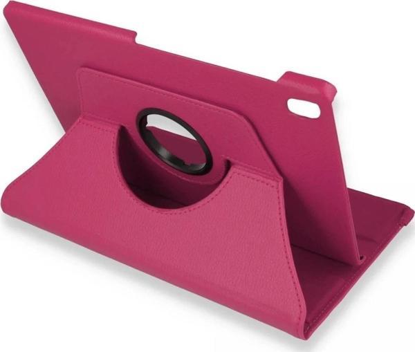 Lenovo M10 FHD Plus X606F Kılıf 360 Tablet Deri Kılıf - Pembe - Image 1