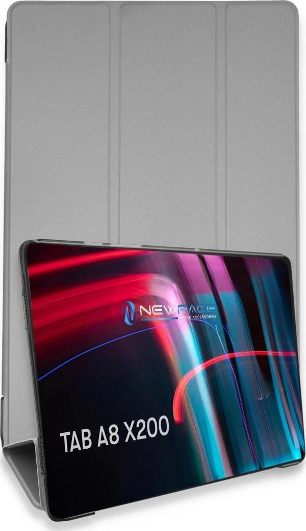 Samsung Galaxy X200 Tab A8 10.5 Kılıf Tablet Smart Kılıf - Gri - Image 1