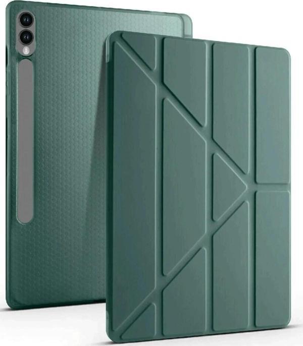 Samsung Galaxy X610 Tab S9 FE Plus 12.4 Kılıf Kalemlikli Mars Tablet Kılıfı - Koyu Yeşil - Image 1