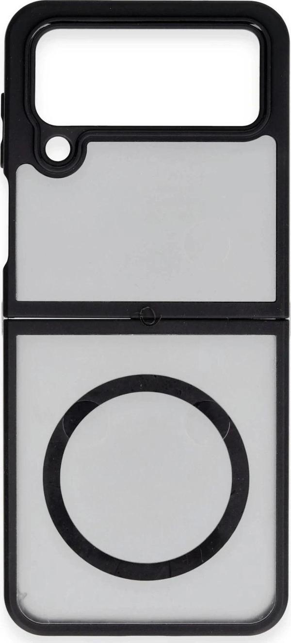 Samsung Galaxy Z Flip 4 Kılıf Blur Fold Magsafe Kapak - Mat Siyah - Image 1
