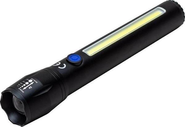 Şarj Edilebilir Zoomlu Cob Led El Feneri - Image 1