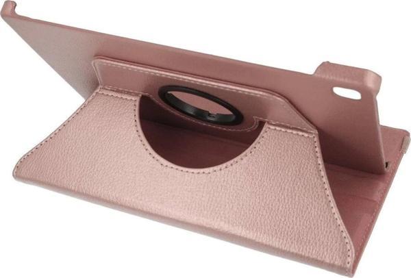 Samsung Galaxy P610 Tab S6 Lite 10.4 Kılıf 360 Tablet Deri Kılıf - Rose Gold - Image 1