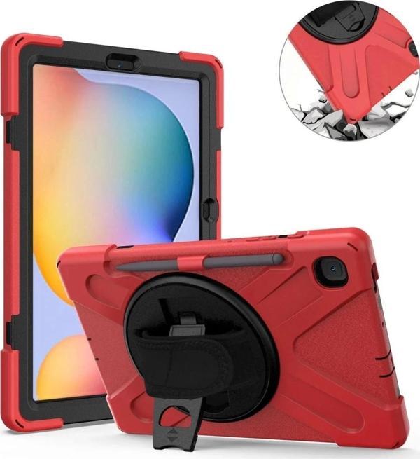 Samsung Galaxy P610 Tab S6 Lite 10.4 Kılıf Amazing Tablet Kapak - Kırmızı - Image 1