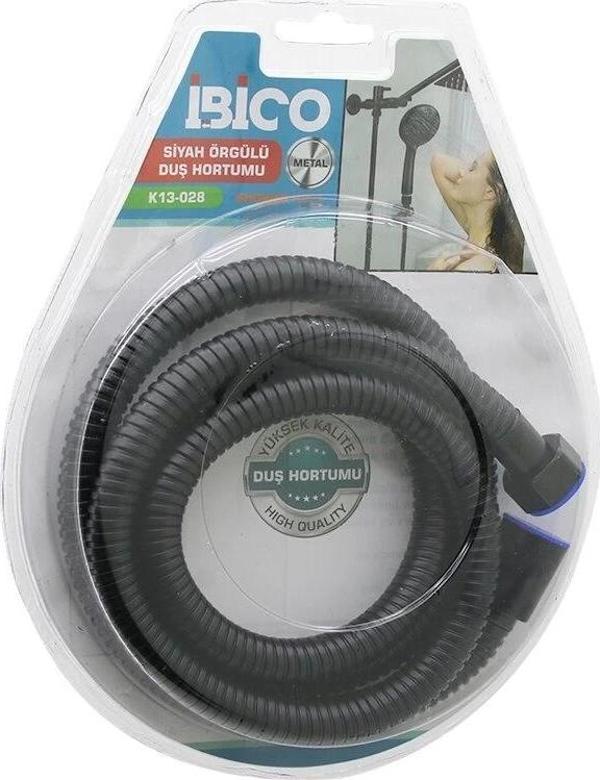 Siyah Metal  Örgülü Duş Hortumu  1.5mt   Vakumlu Ambalaj  Anti Twist=dolanmaz-kıvrılmaz-kopmaz - Image 1