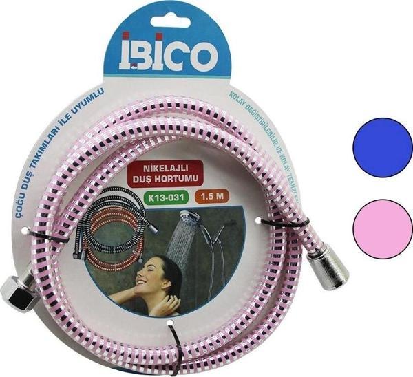 Nikelajlı Renkli Plastik Duş Hortumu Anti Twist=dolanmaz-kıvrılmaz-kopmaz 1.5mtkartelalı - Image 1
