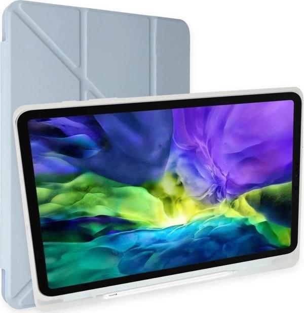 iPad Pro 12.9 (2021) Kılıf Kalemlikli Mars Tablet Kılıfı - Mavi - Image 1