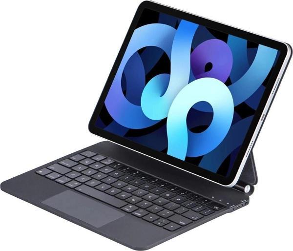 iPad Pro 12.9 (2022) Kılıf X9 Magic Manyetik Klavyeli Tablet Kılıfı - Siyah - Image 1