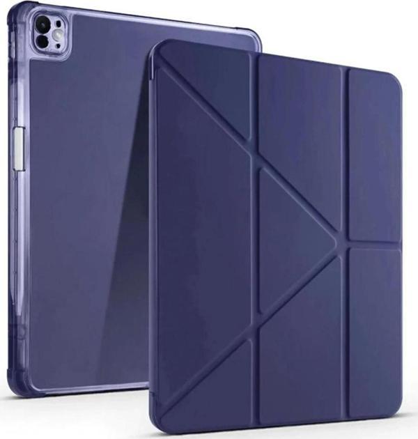 iPad Pro 13 (2024) Kılıf Kalemlikli Mars Tablet Kılıfı - Lacivert - Image 1