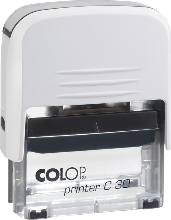 COLOP PRINTER C30 BEYAZ KASA SİYAH KEÇE - 18X47MM - Image 1