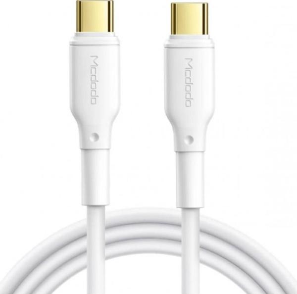 Mcdodo Ca-8350 100W Type-C To Type-C Süper Hızlı Data-Şarj Kablosu 5A 120 Cm Beyaz - Image 1