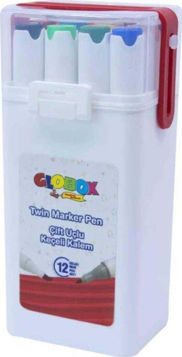 Globox Çift Uçlu Keçeli Kalem 12 Renk 2908 - Image 1