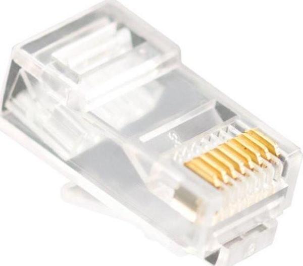 Vcom Nm006 Plastik Rj45 8P8C Cat6-Utp-Rj45-3U Konnektör (100 Lü Paket) - Image 1
