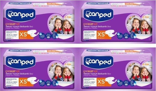 Canped Belbantlı Tekstil Hasta Bezi Ekstra Küçük (xs) 30lu 4paket - Image 1