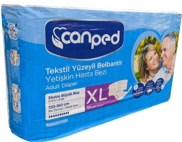 Canped Belbantlı Tekstil Yüzeyli Hasta Bezi Ekstra Büyük (xl) 60 Adetli (2x30) - Image 1