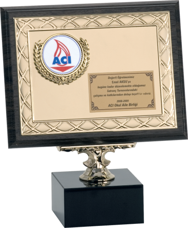 ODAK KUPA - Ahşap Plaketler - PL-060 A - 18x24 cm - Image 1