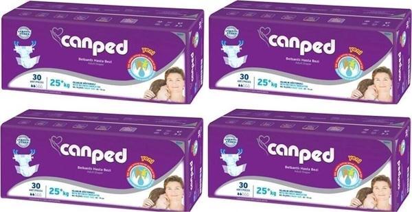 Canped Çocuklar İçin Bel Bantlı Hasta Bezi 4Lü Set 120 Adet Xs 4pk*30 - Image 1