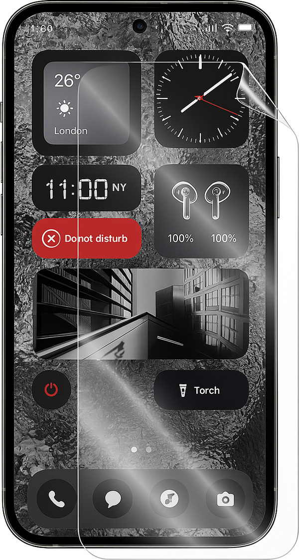 Nothing Phone (2a) Ekran Koruyucu Nano 9H 0.3mm Esnek Şeffaf   - Image 1