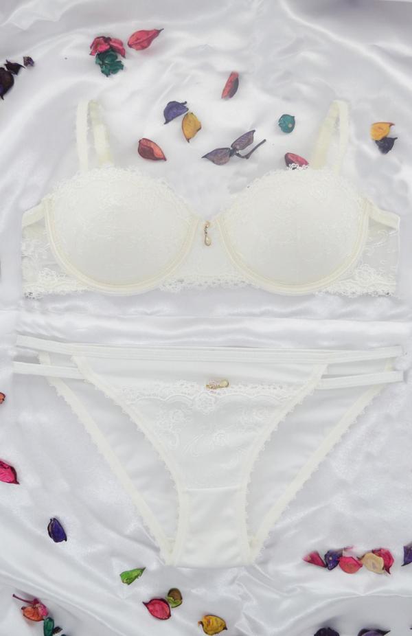 Le Jardin 5050-B Destekli-Balenli Voleta Jakarlı Straples Sütyen Takımı - Image 1