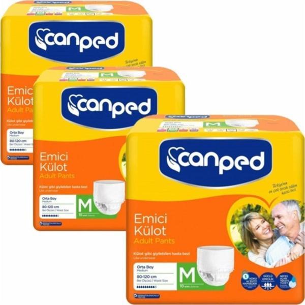 Canped Emici Külot Hasta Bezi Orta Boy Medium 30 Adet Eko Paket - Image 1