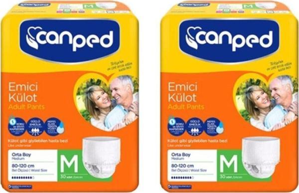 Canped Emici Külot Hasta Bezi Orta Boy Medium 60 Adet Eko Paket - Image 1