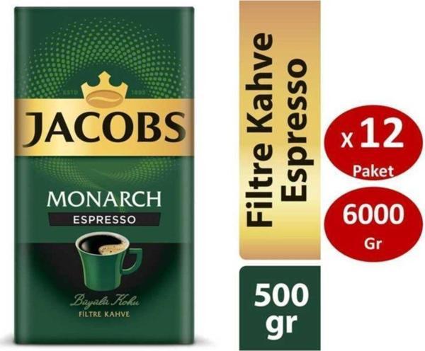 Jacobs Monarch Espresso Filtre Kahve 500 Gr X 12Li Set - Image 1